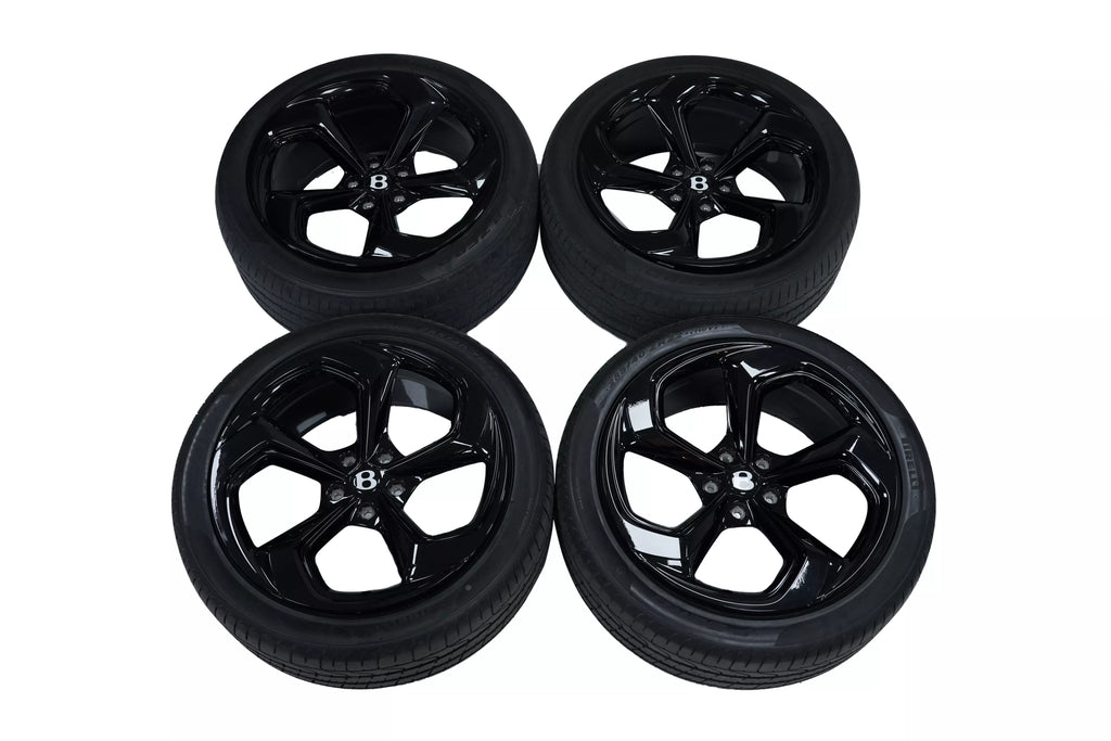 Bentley Bentayga Wheels Rims with Tyres Black OEM 36A601025