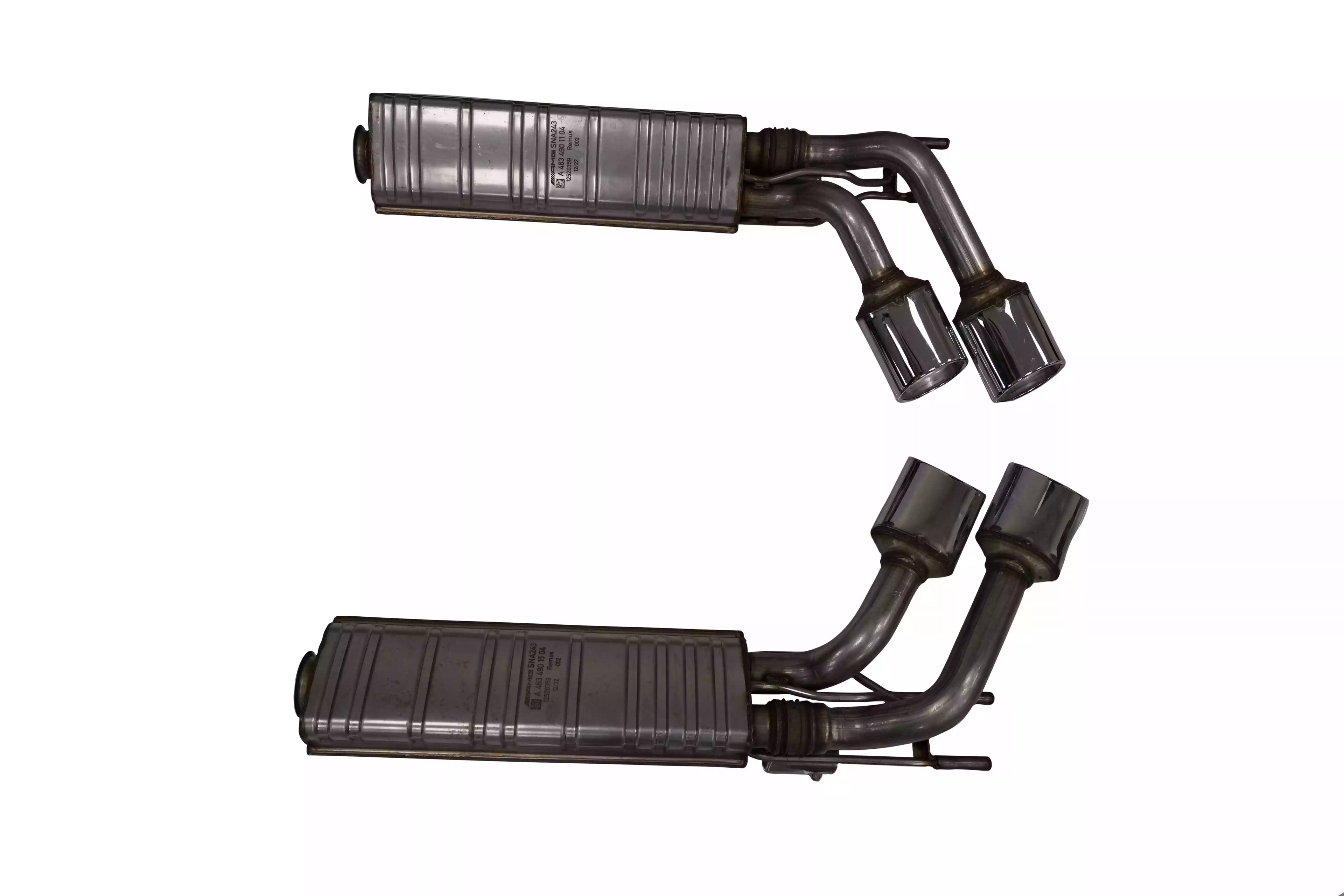 Mercedes AMG G-63 Exhaust System LH & RH with mufflers Silver OEM A4634901504