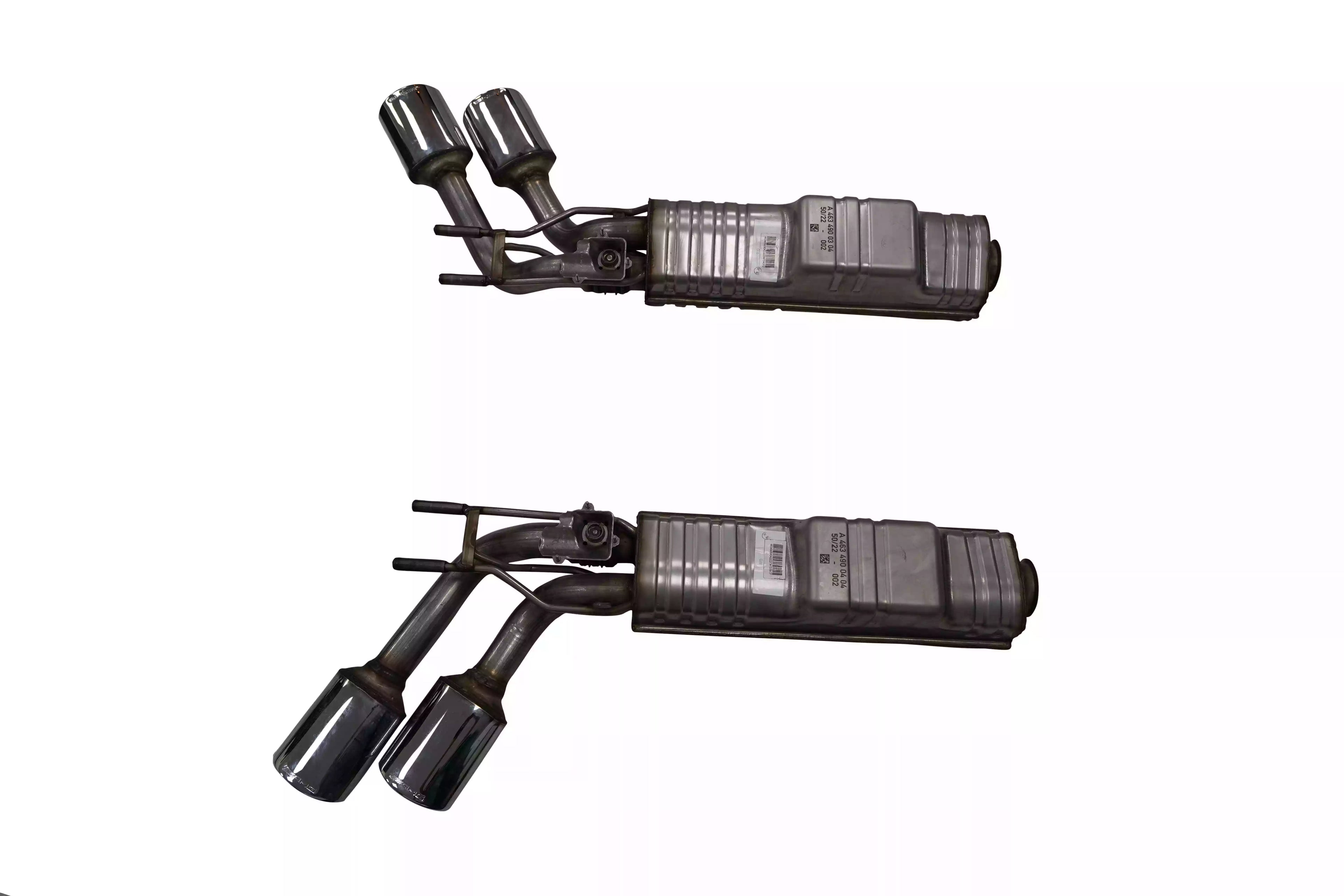 Mercedes AMG G-63 Exhaust System LH & RH with mufflers Silver OEM A4634901504