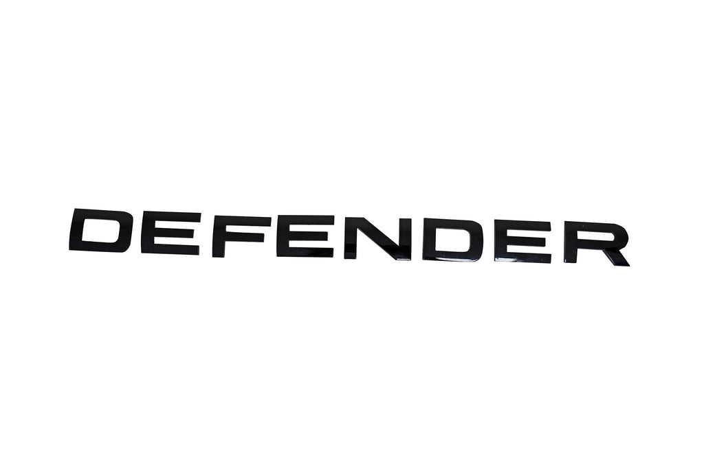 Black Hood + Tail badge Letters – Land Rover Defender