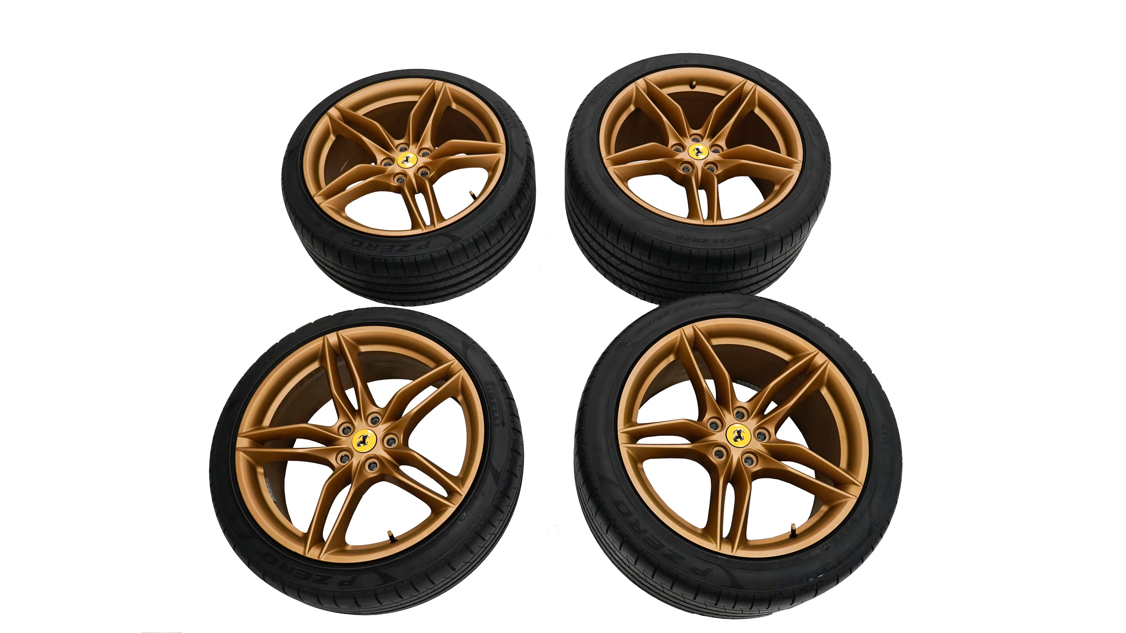 Ferrari 812 Tyres (Pirelli) + Wheels Rims Set Bronze OEM 324158 324159