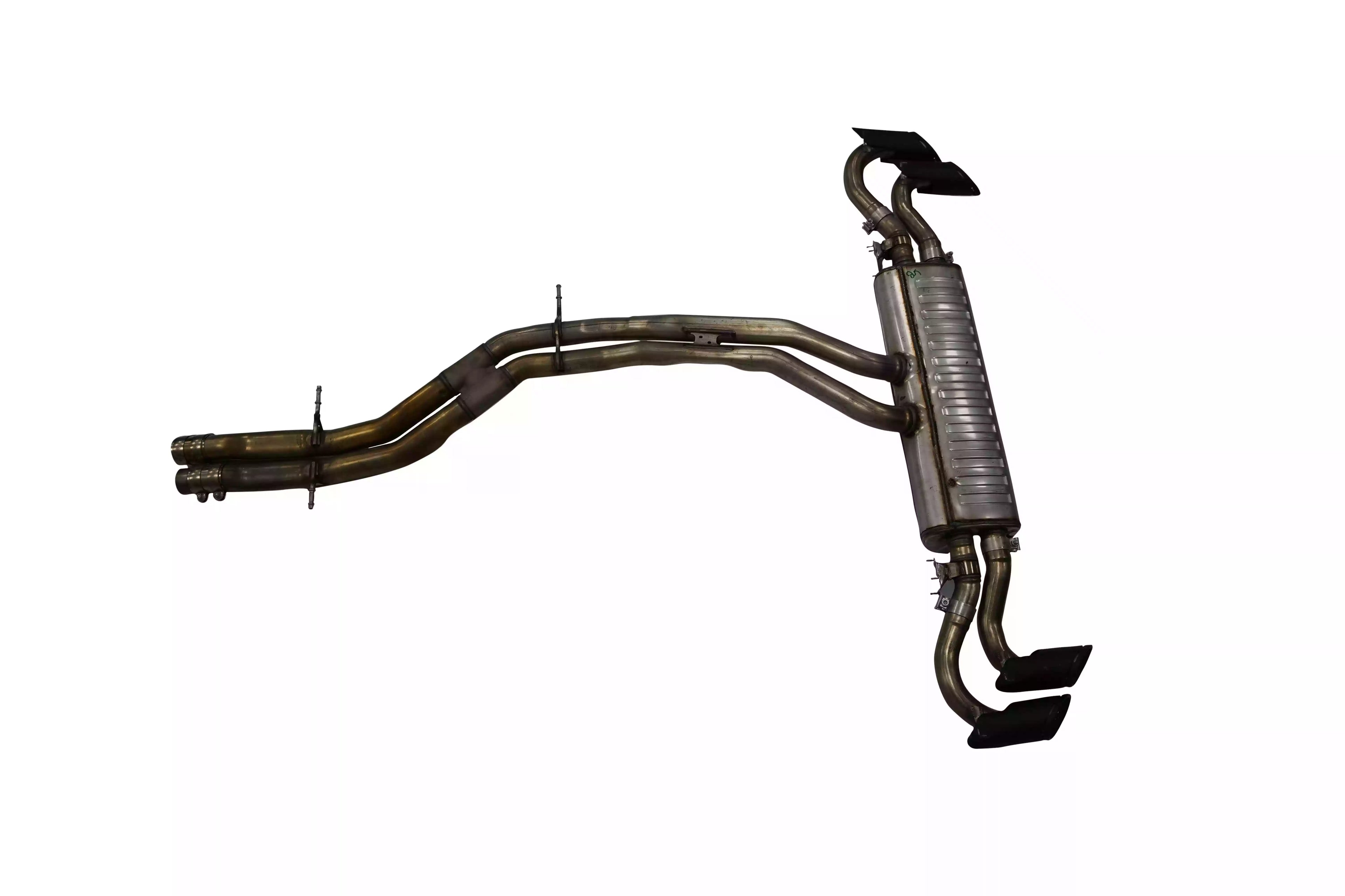 Lamborghini Urus Muffler Exhaust System with Tips Silver OEM 4MO253611E