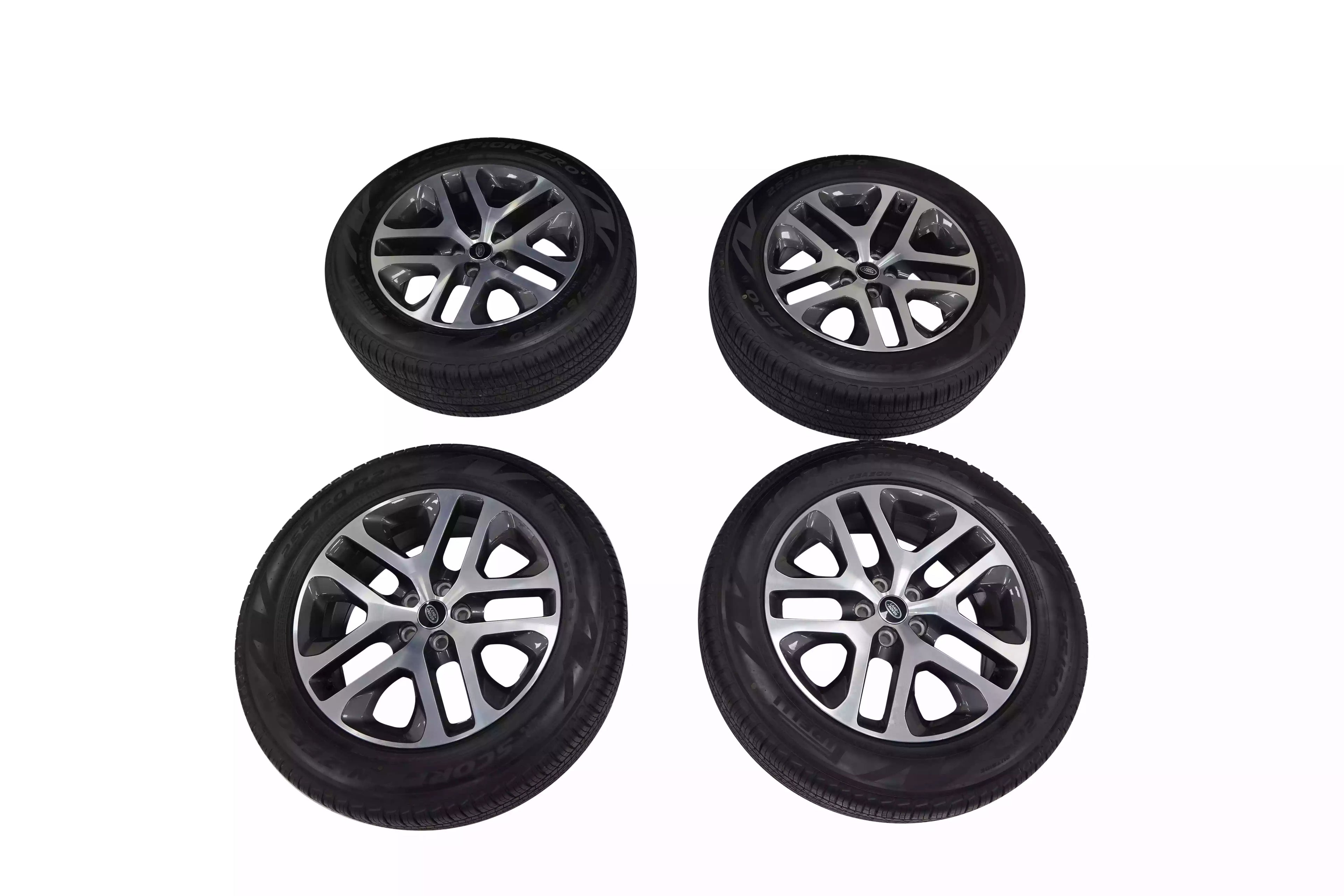 Land Rover Defender 20" Wheels Rims Pirelli Tyres Defender Silver OEM L8BMCA