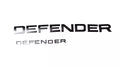 Land Rover Defender Silver Hood + Tail badge Letters