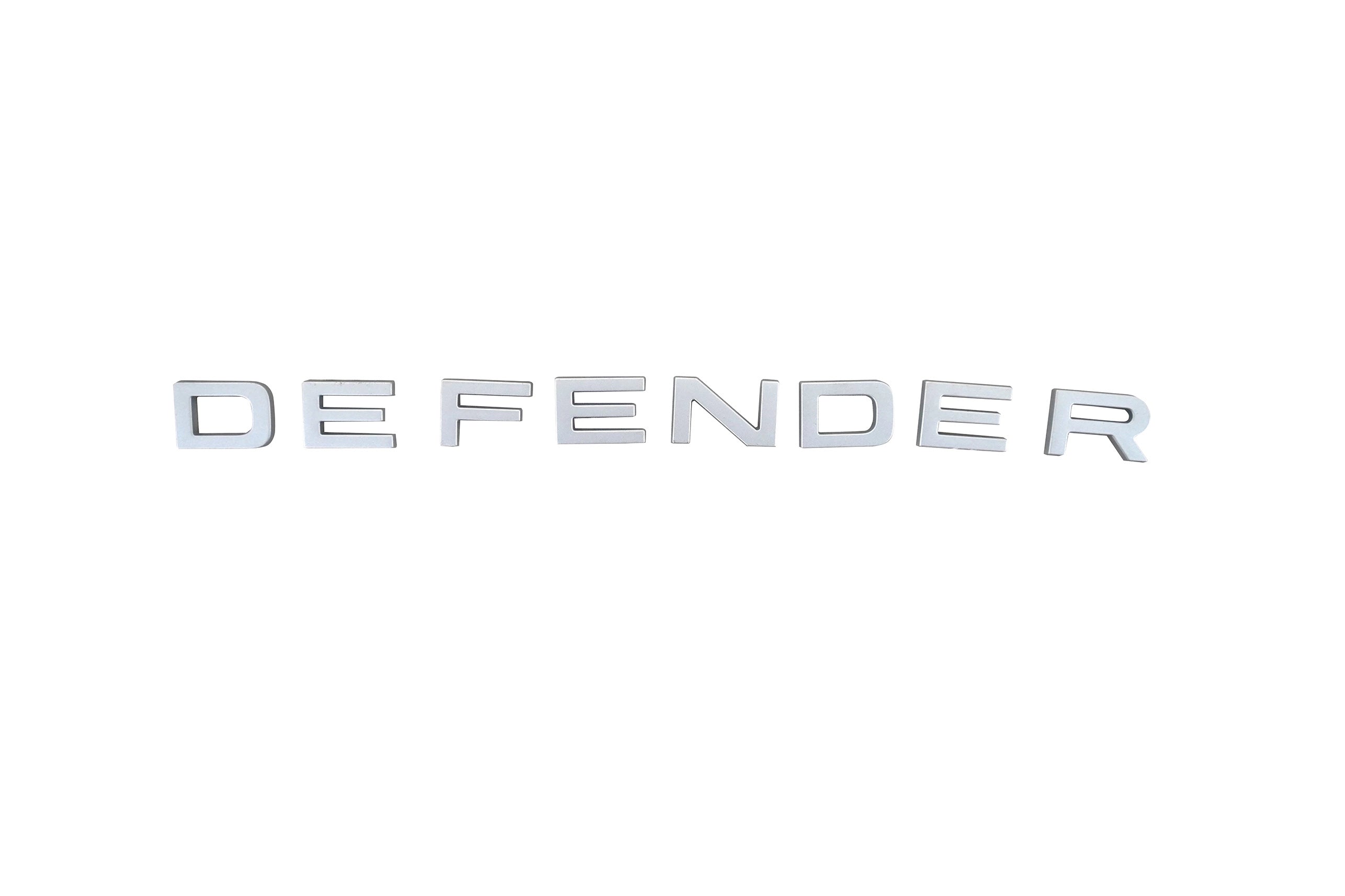 Land Rover Defender Silver and Black Hood + Tail badge Letters