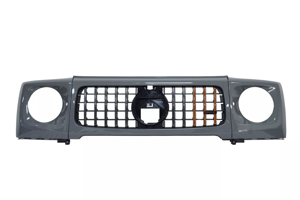 Mercedes AMG G-63 Front Grille And Headlight Covers Grey OEM A4638887100