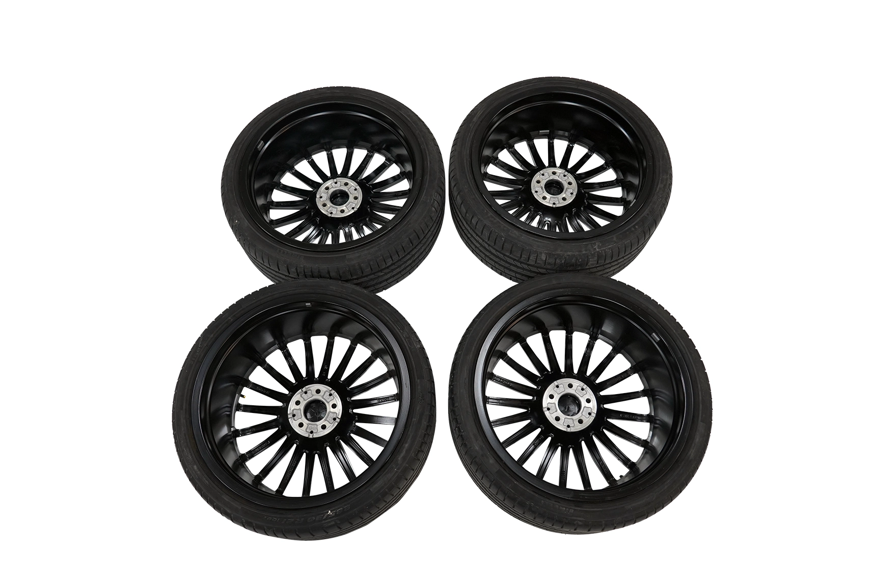 Mercedes Benz S Class 21 inch Wheels Rims with Pirelli Tyres Set Black & Chrome OEM A2234011700