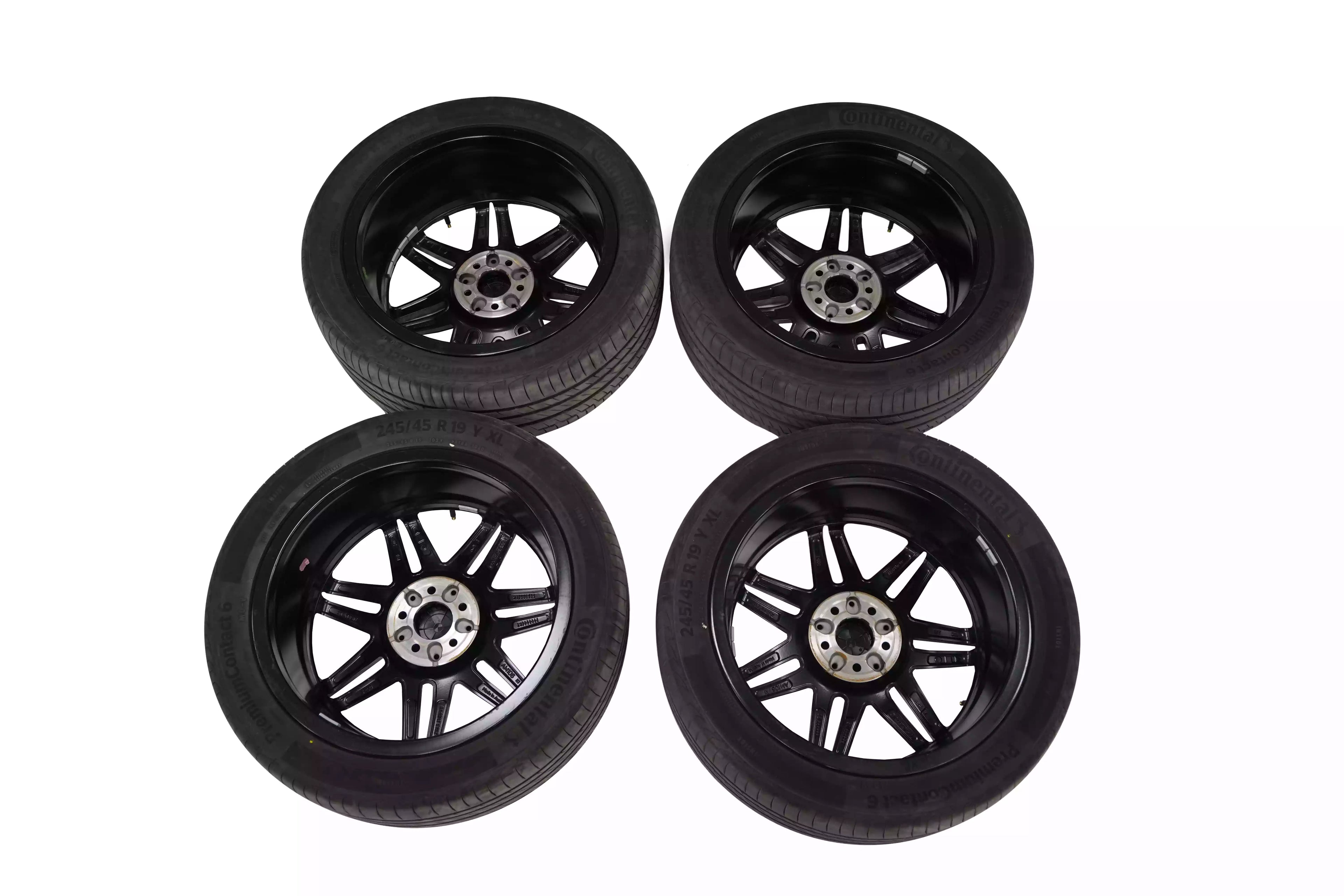 Mercedes Benz V-Class W447 AMG 19 inch Wheels Rims with Continental Tyres Black OEM A4474015100