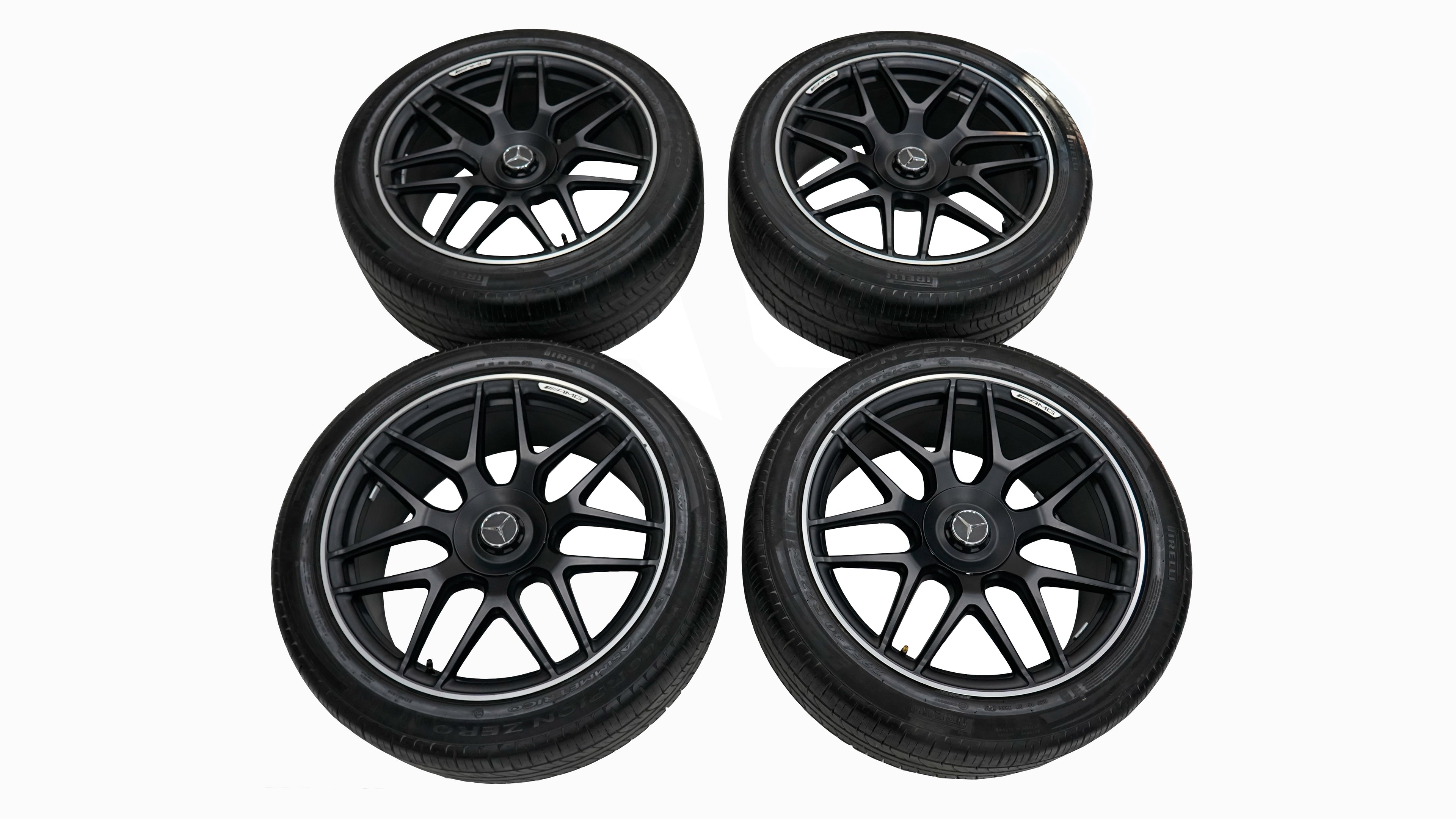 22" AMG Mercedes AMG G63 G550 AMG Wheels Rims with Tyres Black OEM A4634012000