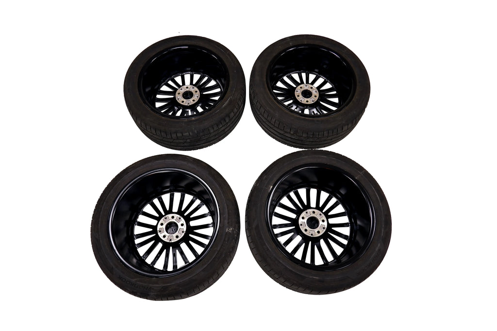 Mercedes Benz S Class 19 inch Wheels Rims with Hankook Tyres Set Black & Chrome OEM A2234013400