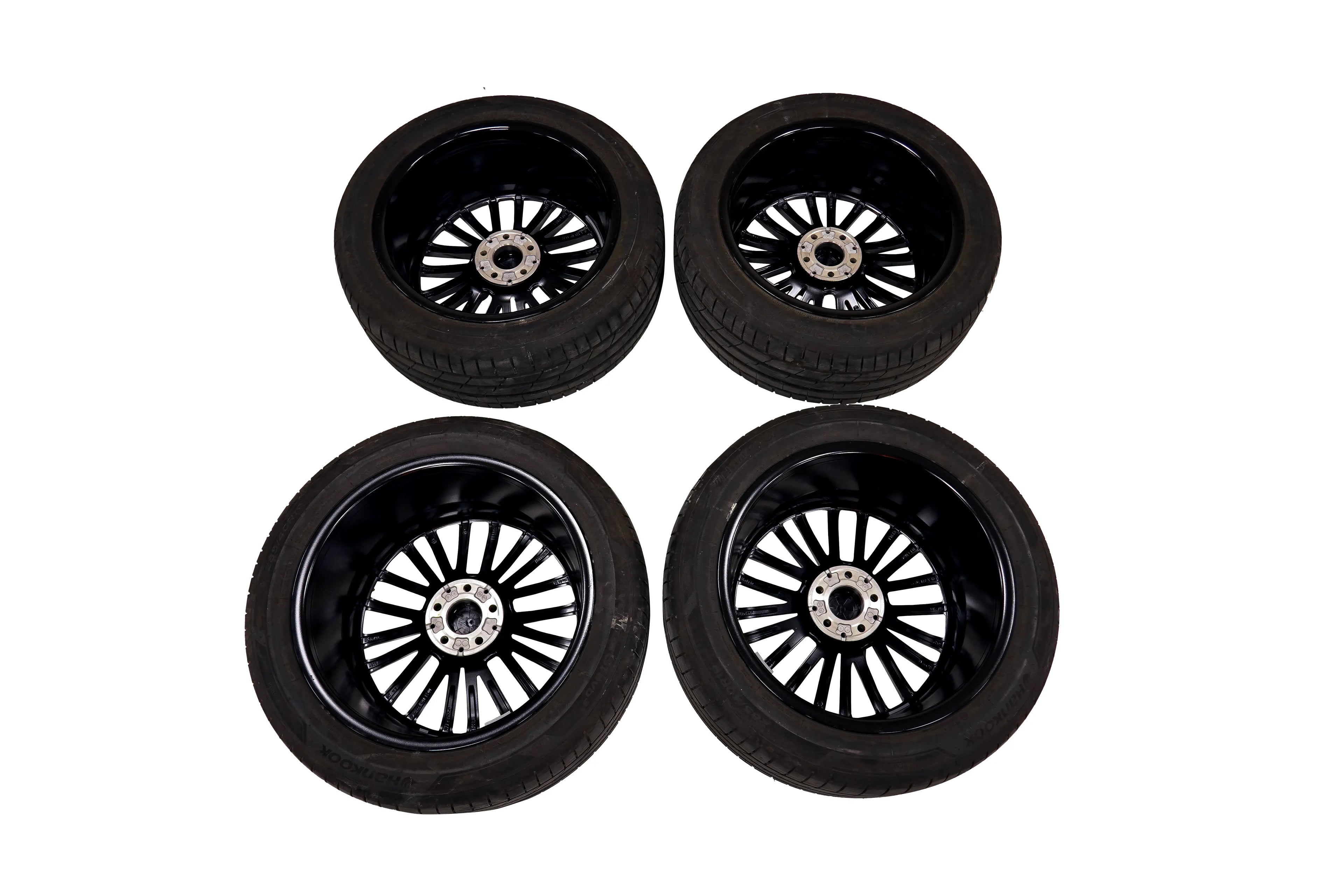 Mercedes Benz S Class 19 inch Wheels Rims with Hankook Tyres Set Black & Chrome OEM A2234013400