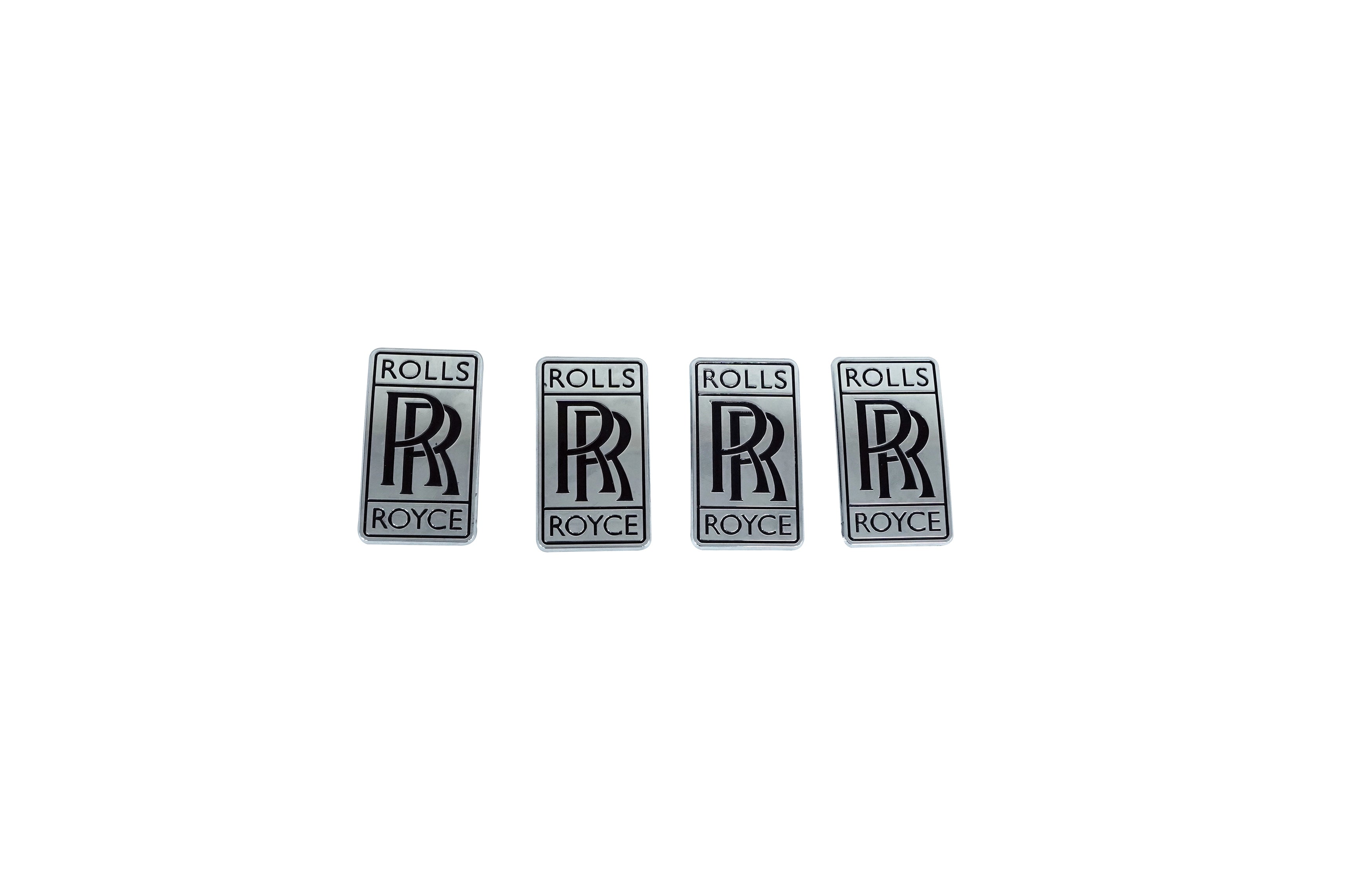 Rolls Royce Cullinan Emblem Badge silver and Black OEM 7222598 01