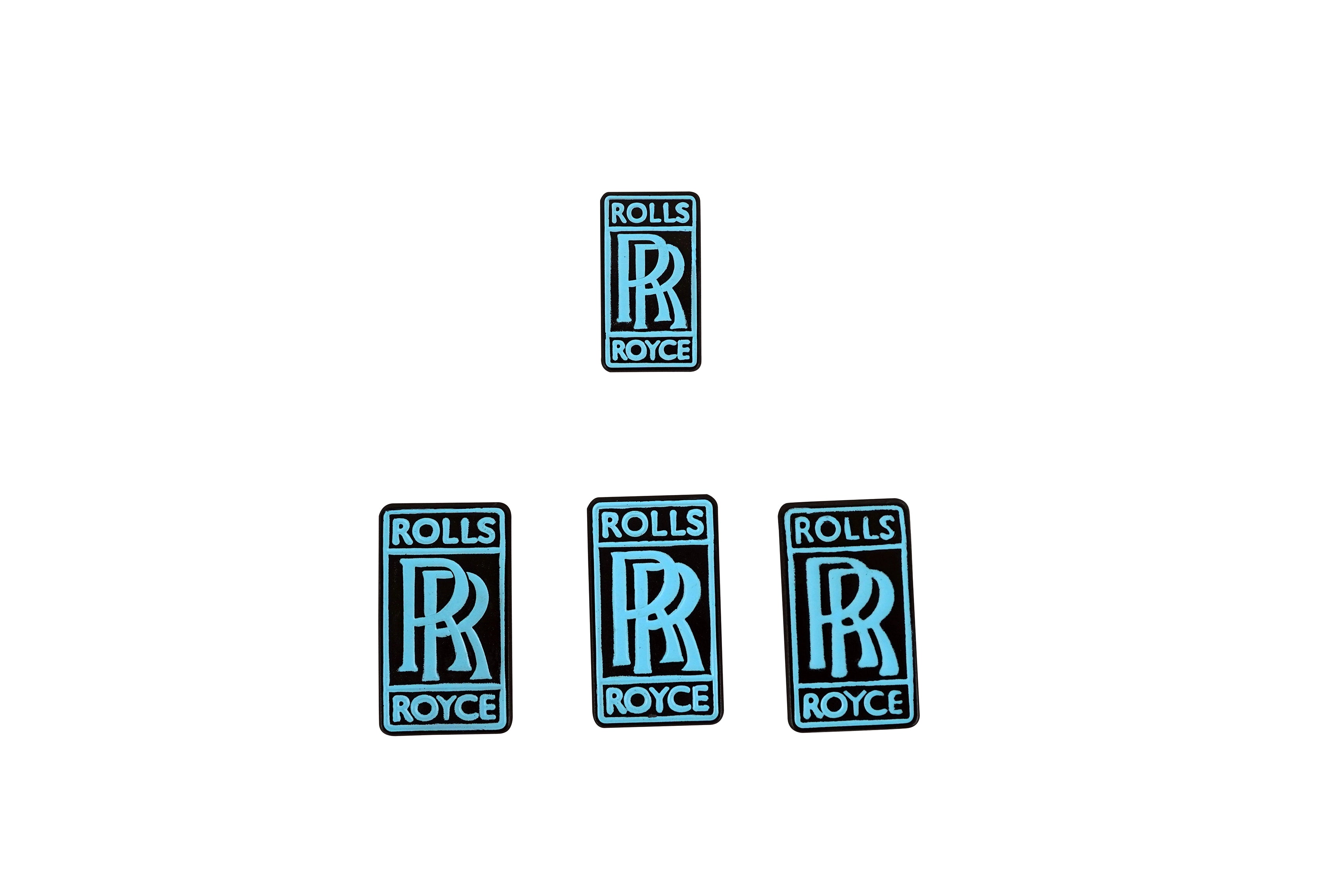 Rolls Royce Wraith & Dawn Badge Black & Blue OEM 7222598 01 - 7344276 01