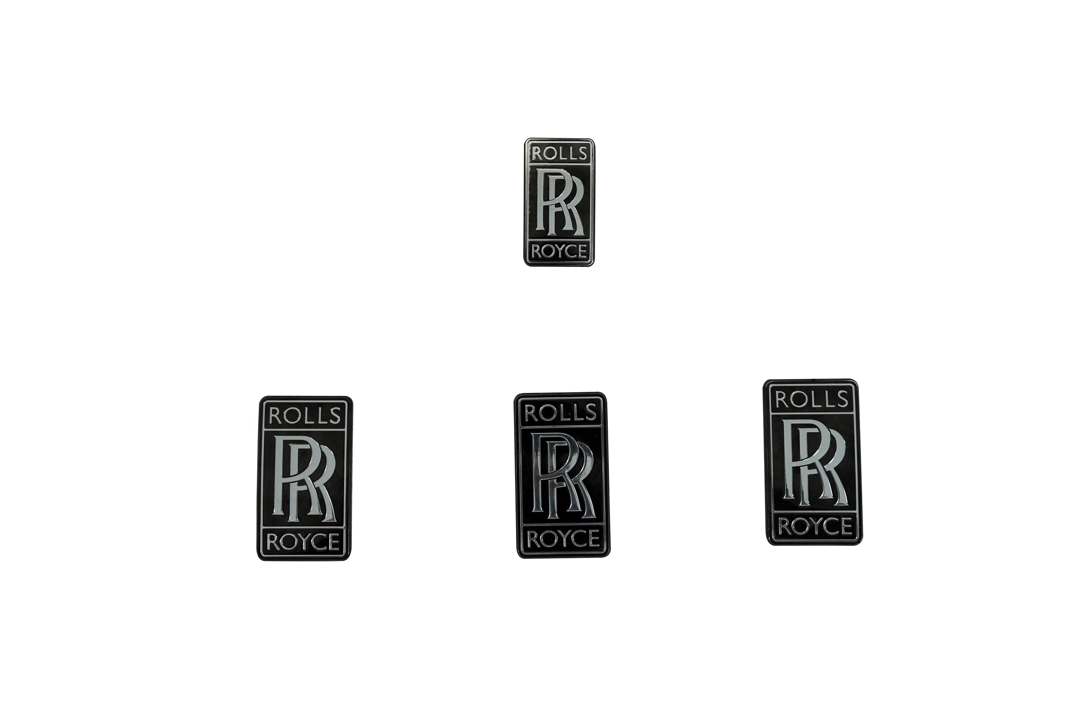 Rolls Royce Wraith & Dawn Badge Black & Silver OEM 7222598 01 - 7344276 01