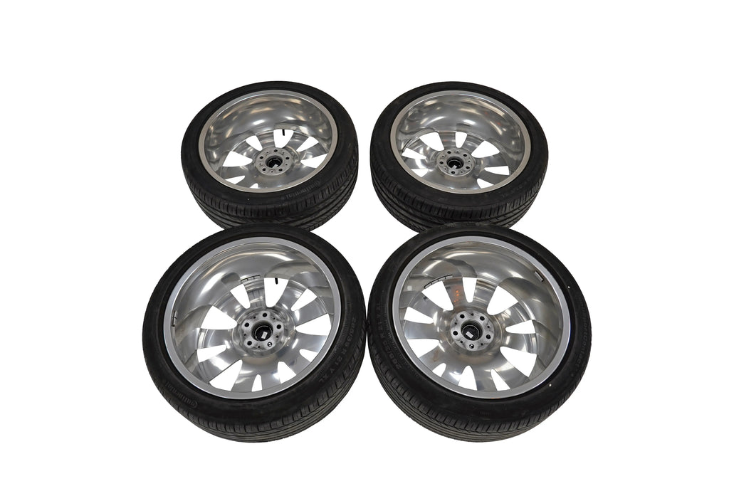 Rolls Royce Wraith & Dawn Original Tires Set with Wheels Rims and Bolts Set Black OEM 6864987 6864988