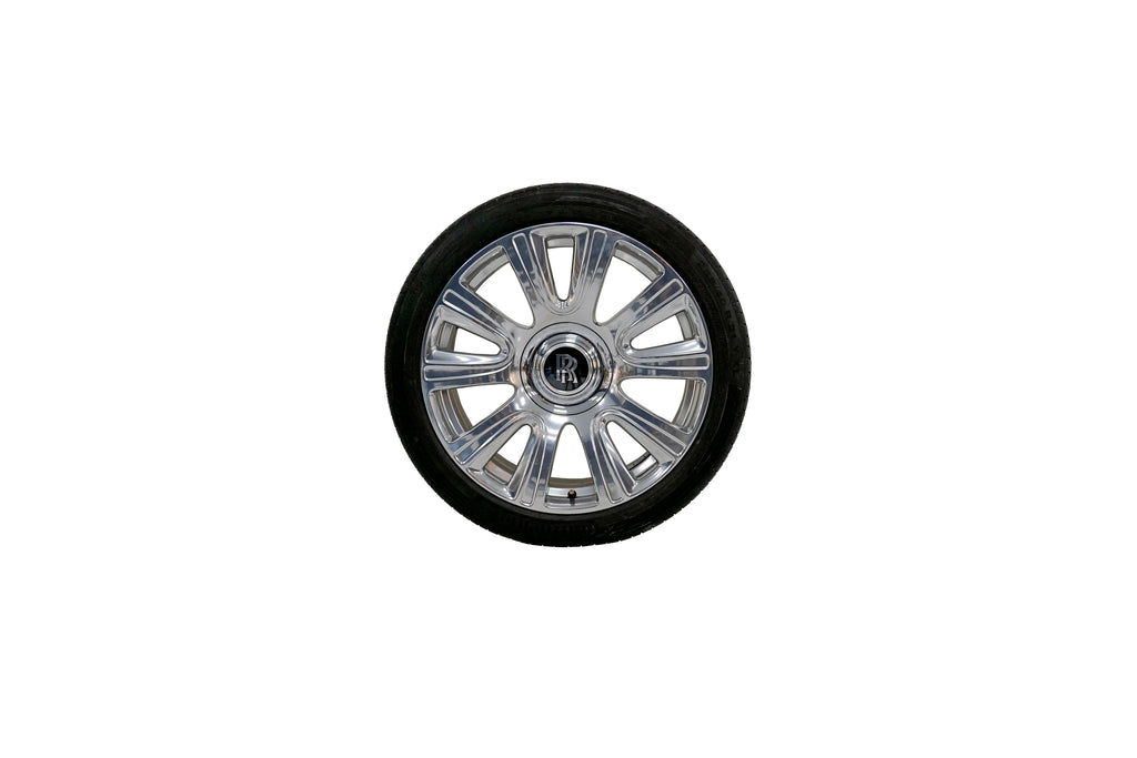 Rolls Royce Wraith & Dawn Original Tires Set with Wheels Rims and Bolts Set Black OEM 6864987 6864988