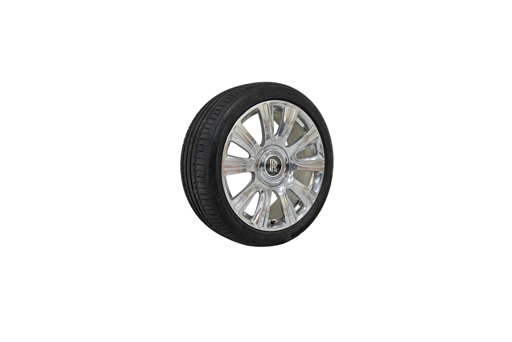 Rolls Royce Wraith & Dawn Original Tires Set with Wheels Rims and Bolts Set Black OEM 6864987 6864988