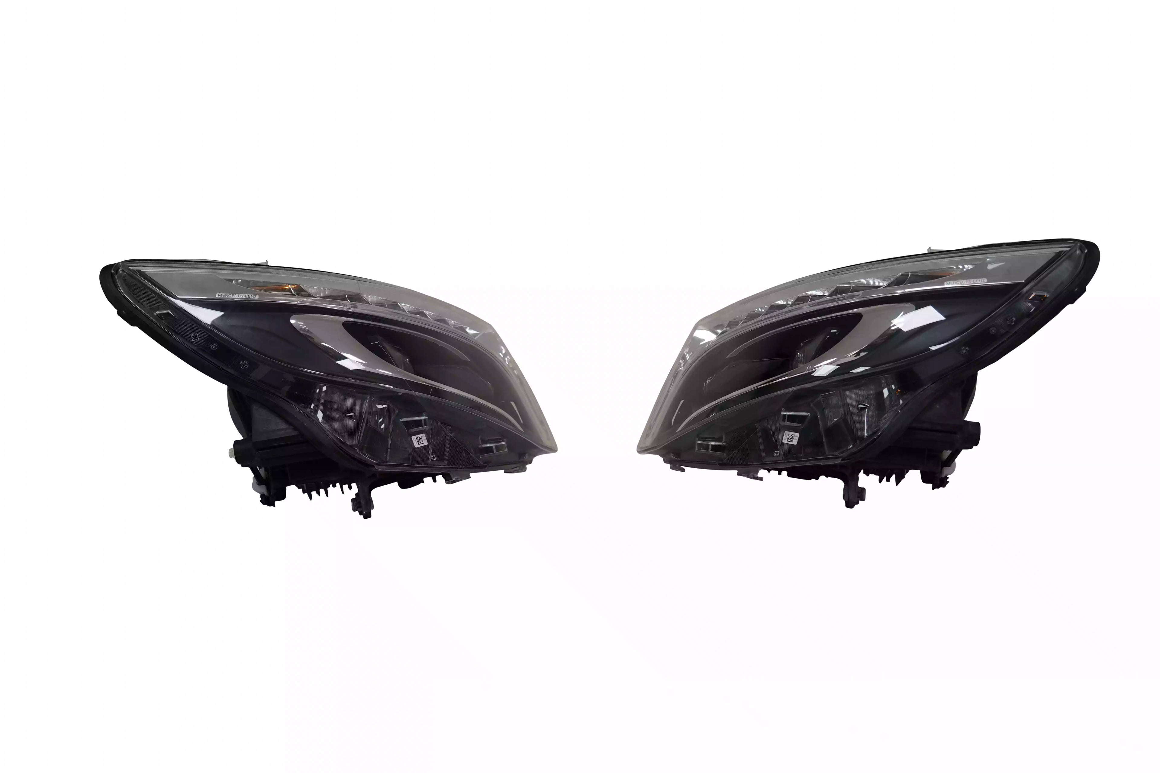 Mercedes-Benz V-Class LH & RH Front Headlights LED Dynamic W447 White & Black OEM A4479067700 A4479067800